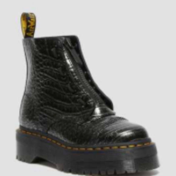 Dr. Martens Shoes - Dr. Martens — Sinclair Croc Emboss Leather Platform Boots — PRISTINE CONDITION